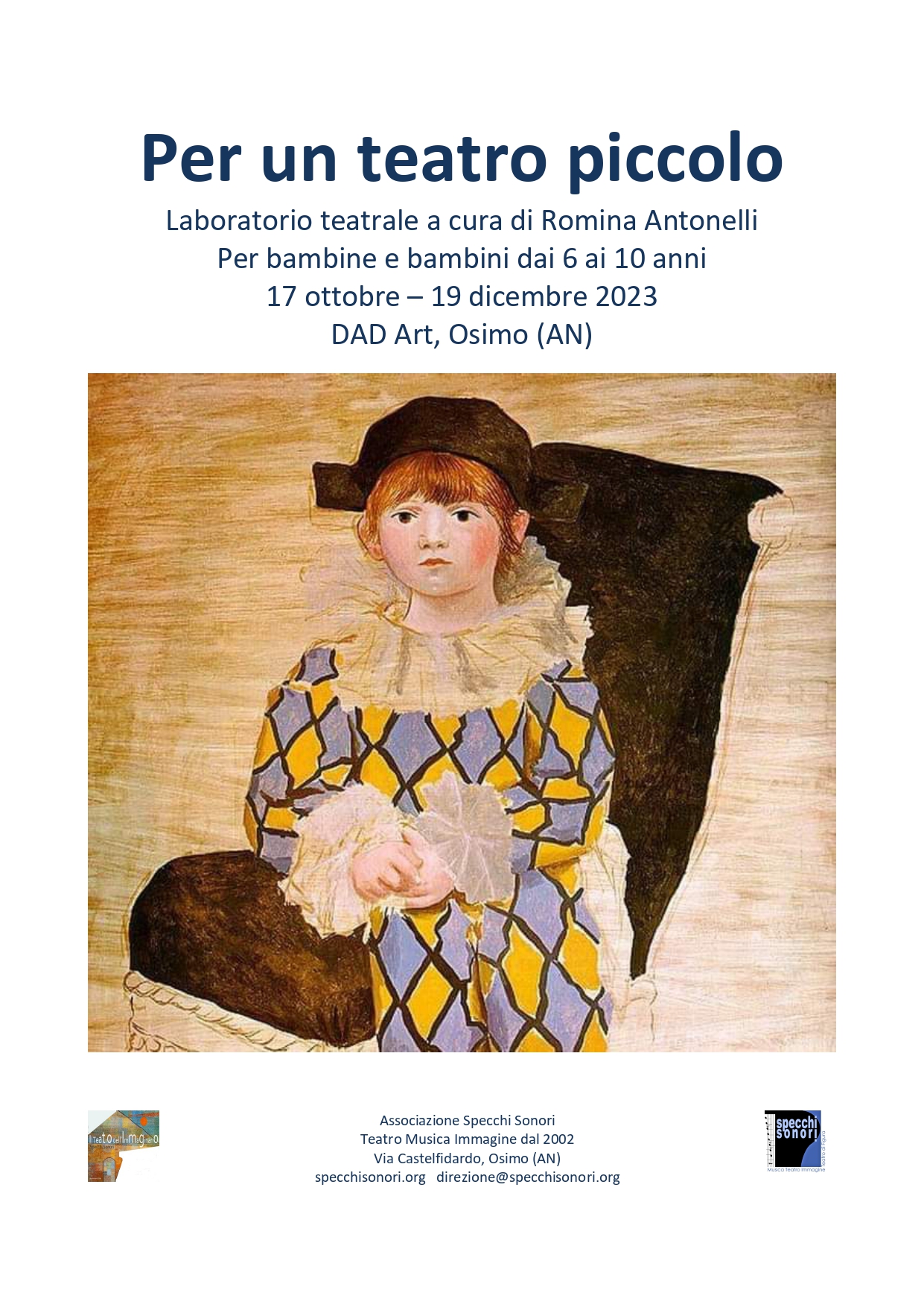 locandina Per un teatro piccolo docente Romina Antonelli DAD Art Osimo AN page 0001
